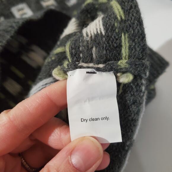 J. Crew Vintage 100% Lambswool Geometric Crewneck Knit Sweater Womens Size S - Picture 8 of 9